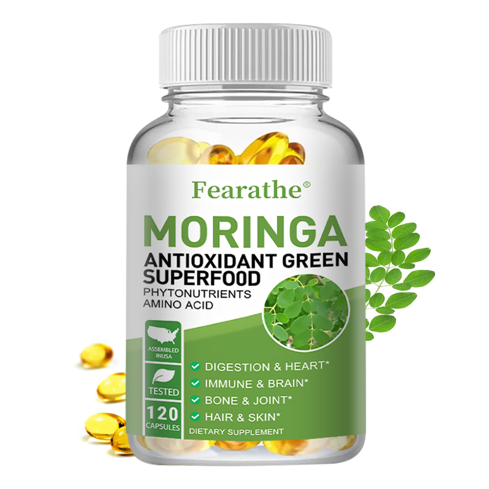 Moringa Leaf Powder - Capsule di Moringa Biologica 1000mg, Integratore