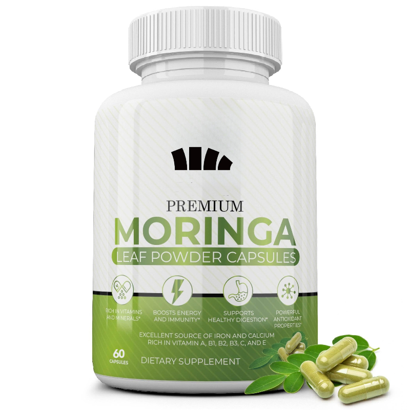 Moringa Leaf Powder - Capsule Moringa naturali - Integratore in