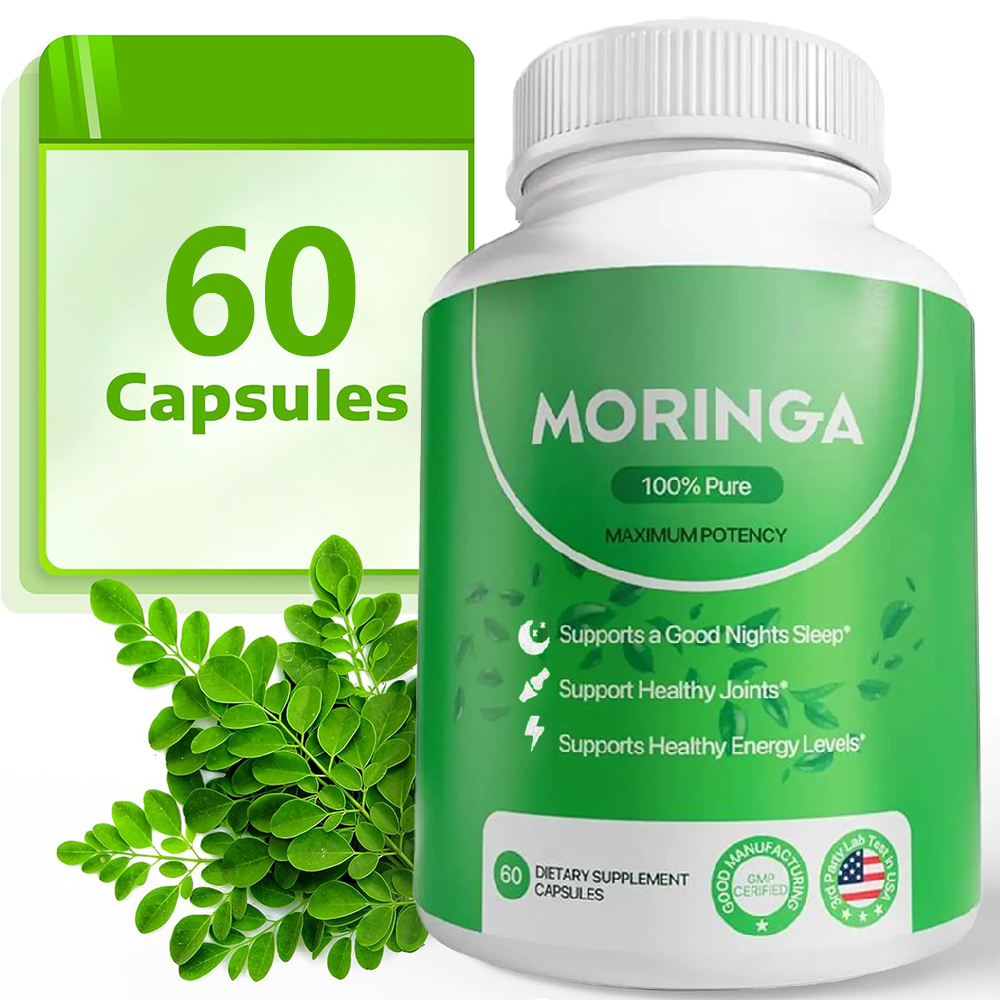 Moringa Leaf Powder - Capsule di Moringa - Aumentano l'Energia,