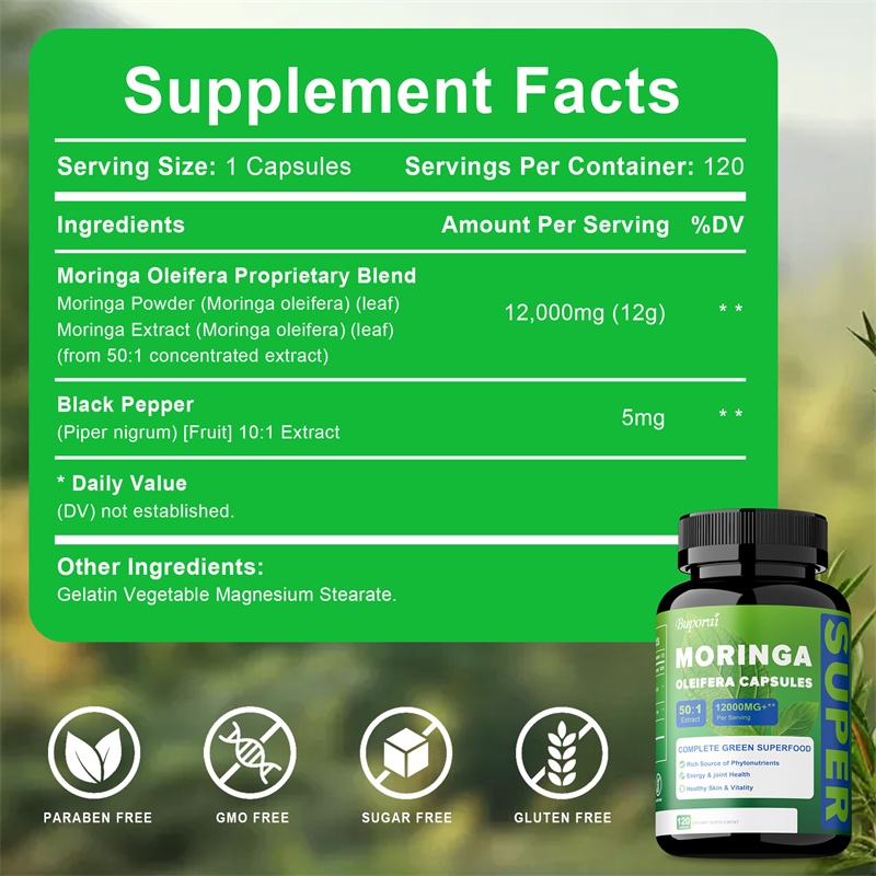Capsule di polvere pura di fog - Moringa Leaf Powder recensione e prezzo
