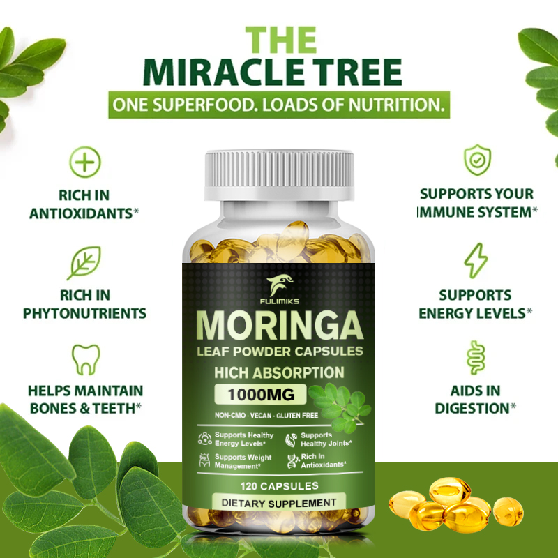 Capsule di Moringa Oleifera ad - Moringa Leaf Powder recensione e prezzo